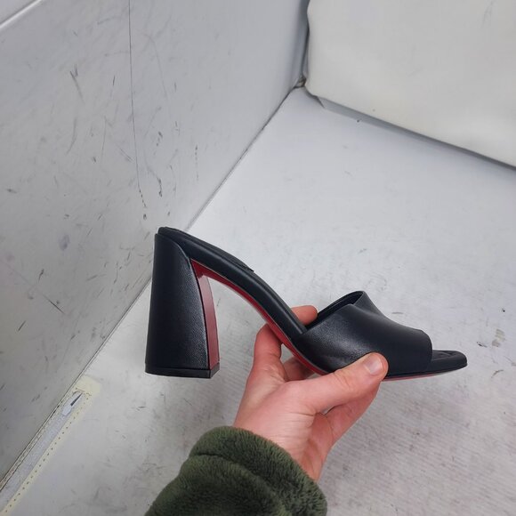 Christian Louboutin Black Jane Leather Heel Sandal - Picture 3 of 11